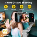AOCHUAN Smart X2 Smartphone 3 Axis Gimbal Stabilizer For IPhone And Android Phone With built-in extension pole and LED display. 