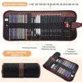 29Pcs Drawing Kit Sketching Pencils Set,Portable Pen Curtain-Charcoal Pencils, Sketch Pencils, Charcoal Stick,Sharpener,Eraser. 