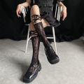 Street Split Toe Socks Strappy Lace Fishnet Stockings Cool JK Girl Knee Socks Japanese Lolita Jk Long Knee High Socks Lolita.