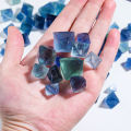 Natural Crystal Blue Fluorite Rough Stone Octahedral Raw Crystals Ore Mineral Collection Healing Gemstone Specimen. 