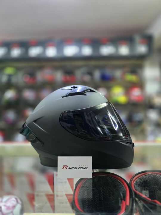 KPI HELMET FULL MATT BLACK MOTORCYCLE HELMET DOT AND ISI CERTIFIED  | RIDERS CHOICE NEPAL