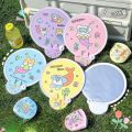 Cartoon Folding Mini Hand Fan – Small Portable Round Foldable Cute Handheld Fan for Women & Children, Pocket-Sized Summer Travel Fan. 