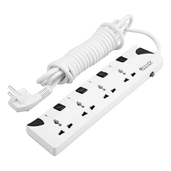 Click Safe Extension Socket Multiplug 2 Pin 4 Soket 10feets 1500woet