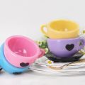 Teacup Tray Silicone Mold with Handle DIY plaster Heart Coffee Cup Saucer UV Resin Epoxy Mold Candle Cup Ceramics Mold Home Deco. 