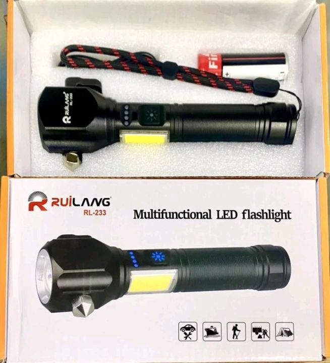 Ruilang RL-233 Rechargeable Multifunctional Led Torch Light