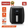 Famous Digital Air fryer (3 Varients)5 Ltrs and 8.5 Ltrs Varients (Silicone spatula and brush included). 