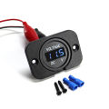 Digital Voltage Meter DC 12-24V Waterproof Round Meter Car Voltmeter with LED Digital Display Panel for Car Motorcycle Boat RV. 
