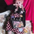 New Original Spicy Girl Cool Ita Bag Large Capacity Transparent Pain Layer Crossbody Bag Love Chain Ulzzang Shoulder Bag. 