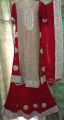 Red Lehnga With Maxi Style Shirt 2 in 1 Bridal Barat Dress. 