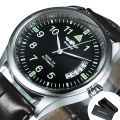WINNER Business Automatic Watch for Men Calendar Window Fashion Black Dial Fashion Leather Strap Luxury Brand Mechanical Watches. 