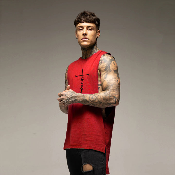 Summer%20Cotton%20Breathable%20Vests%20Gym%20Bodybuilding%20Muscle%20Tank%20Tops%20Mens%20Fitness%20Casual%20Clothing%20Extend%20Cut%20Off%20Sleeveless%20Shirts%20-%20Image%205