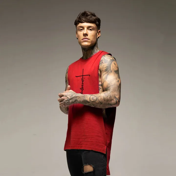 Summer%20Cotton%20Breathable%20Vests%20Gym%20Bodybuilding%20Muscle%20Tank%20Tops%20Mens%20Fitness%20Casual%20Clothing%20Extend%20Cut%20Off%20Sleeveless%20Shirts%20-%20Image%205