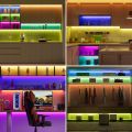 Zigbee 12V 5050 SMD LED Strip RGBCCT Flexible Dimmable RGB CW WW LED String Light 90leds/m Smart Life Home Decor Fr Alexa . 