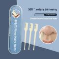 Pack of 3 Washable Nose Hair Remover - Nose Hair Trimmer - 360 degree Rotating Nose Hair cutter - Portable. 