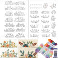 Water Soluble Stabilizer Embroidery Patterns Stick Stitch Embroidery Flower Pre-Printed Water Soluble Crafts Paper for Embroider. 