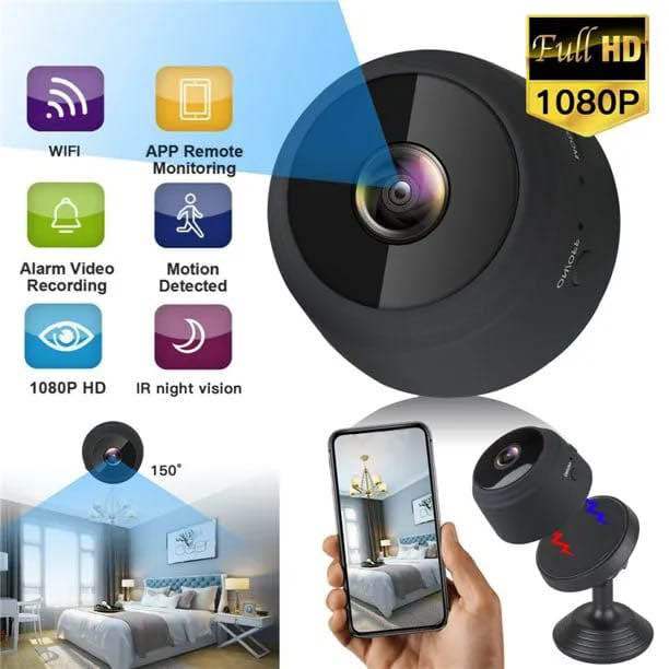 Mini WiFi Spy Camera 1080P HD – Night Vision, Motion Detection, App Control, Remote Monitoring