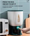 10Kg Rice Dispenser Storage Container Sealed Grain Cereal Dispenser Storage Box with Lid Measuring Cylinder. 