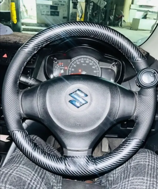 Univarsal%20Slai%20Leather%20Steering%20wheel%20Cover%20Corban%20Fiber%20Pattern%20Fashion%20-%20Image%203