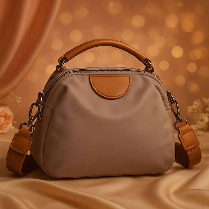 Elegant Modern Shoulder Bag with Detachable Strap – Water-Resistant Nylon Crossbody Handbag for Women | Nasmik
