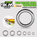 9KM 20Pcs Fishing Solid Ring Fishing Lure Connectors Stainless Steel Fishing Accessories Saltwater Tackle Chrome.