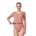 Women Basic Dance Leotard Long Sleeve Adult Team Ballet Leotard Dancewear.