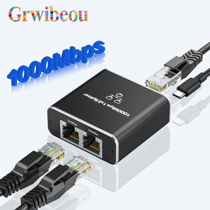 Gigabit Ethernet Splitter For PC Laptop TV Box Router Network RJ45 Splitter 1 in 4 /1in 3 /1in 2 100M 1000M Gigabite Ethernet