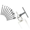 10Pcs HSS Titanium Dremel Routing Rotary Milling Rotary File Cutter Wood Carving Carved Knife CutterDrill Bit Tools Set. 