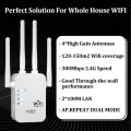 New Original 2.4G WiFi Extender With 4 Antenna 2LAN 300 Mbps WiFi Signal Booster Amplifier WiFi Range Extender. 