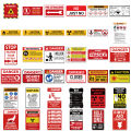 Warning Signs Stickers [75Pcs] Mini Bans Cautions Directions Stickers for Boys/Teens/Adults,Vinyl Stickers For Helmet. 
