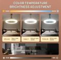2 in 1 Ceiling Fan Remote Control E27 with three Lighting Colors For Bedroom Living Room Ceiling Fan With Light. 