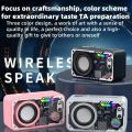 Wireless Speaker V5.3 Powerful Loudspeaker LED Lighting 1800mAh Battery Powered Portable Outdoor Small Speaker Supports TF Card. 