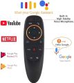Wireless Air Mouse Remote G10 Model Voice Remote Control 2.4G Wireless IR Learning for Smart Tv Box and PC with IR Learning Fly Air Remote Mouse for Android TV Box Black Remote Controller. 