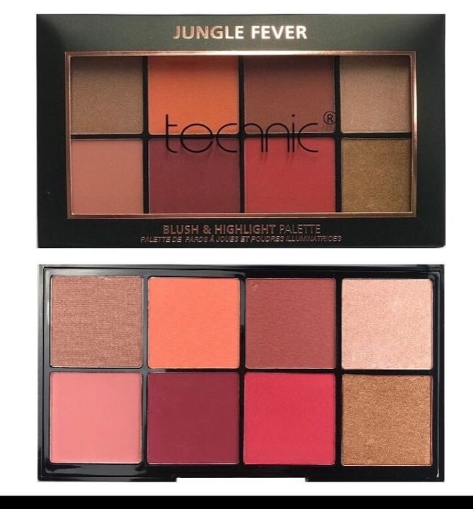 Technic 8 Colour Blush & Highlight Palette – Jungle Fever