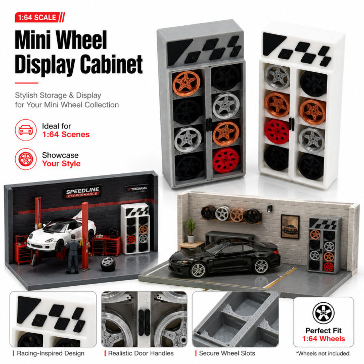1:64%20Scale%20Wheel%20Cabinet%20Set%20with%208%20Random%20Wheels,%20Mini%20Diecast%20Car%20Rim%20Storage%20Display%20Rack,%20Garage%20Diorama%20Accessory%20-%20Image%202
