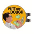 Funny Golf Ball Marker Magnetic Hat Clip with Putter for Dough Design Durable Iron Yellow & White Perfect for Golf Courses. 