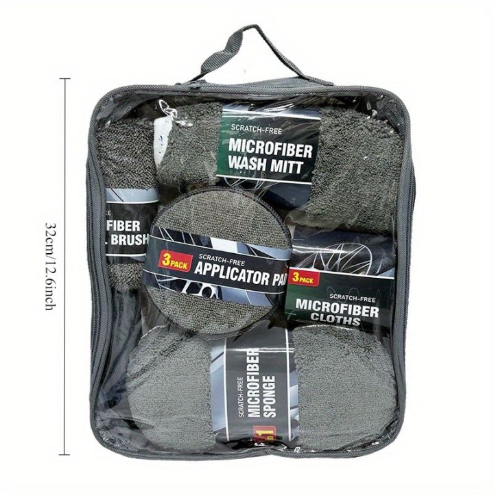 11pcs%20Car%20Cleaning%20Kit%20That%20Includes%20a%20Tire%20Brush,%20Microfiber%20Cleaning%20Gloves,%20Making%20It%20an%20Excellent%20Choice%20for%20Car%20Cleaning.%20-%20Image%202