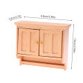 1/12 Dollhouse Miniature Wall Cabinet Closet Shelves Model Doll Home Cabinets Furniture Decor Toy Dolls House Accessories.