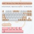 Ajazz Ak871 2.4G Wireless Gaming Mechanical Keyboard 87 Keys Hot-Swappable Bluetooth Keyboard PBT Keycaps for Game Laptop Pc. 