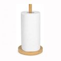 Wood Paper Towel Holder,Simply Standing Counter Top Wooden Paper Roll Holder for Cabinet Table (Round Bottom). 