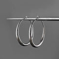 New Big Circle Hoop Earrings for Women Trendy Exaggerated Silver Gold Color Metal Geometric Smooth Round Earring Jewelry. 