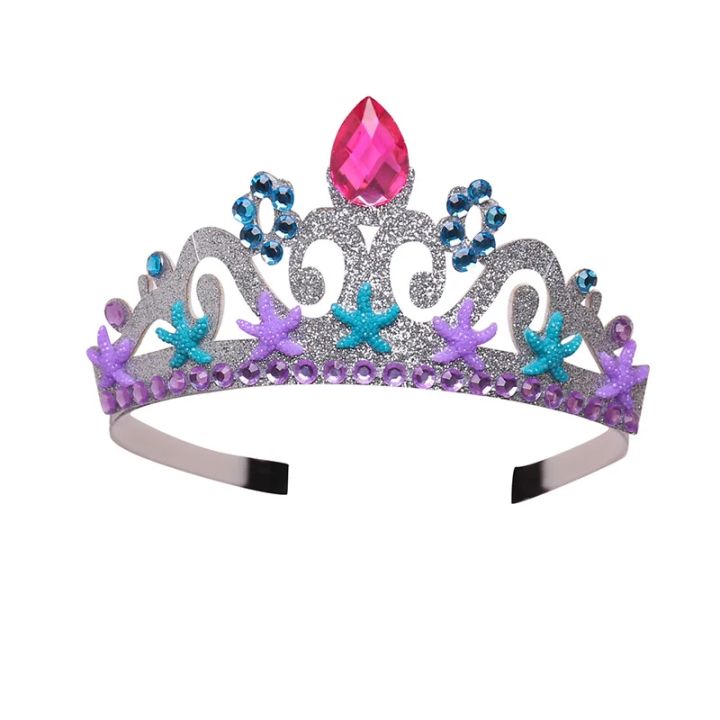 Princess%20Girls%20Sea%20Theme%20Party%20Mermaid%20Purple%20Crown%20Cute%20Girls%20Purple%20Headband%20with%20Crystal%20Ariel%20Cosplay%20Accessories%20Headwear%20-%20Image%202