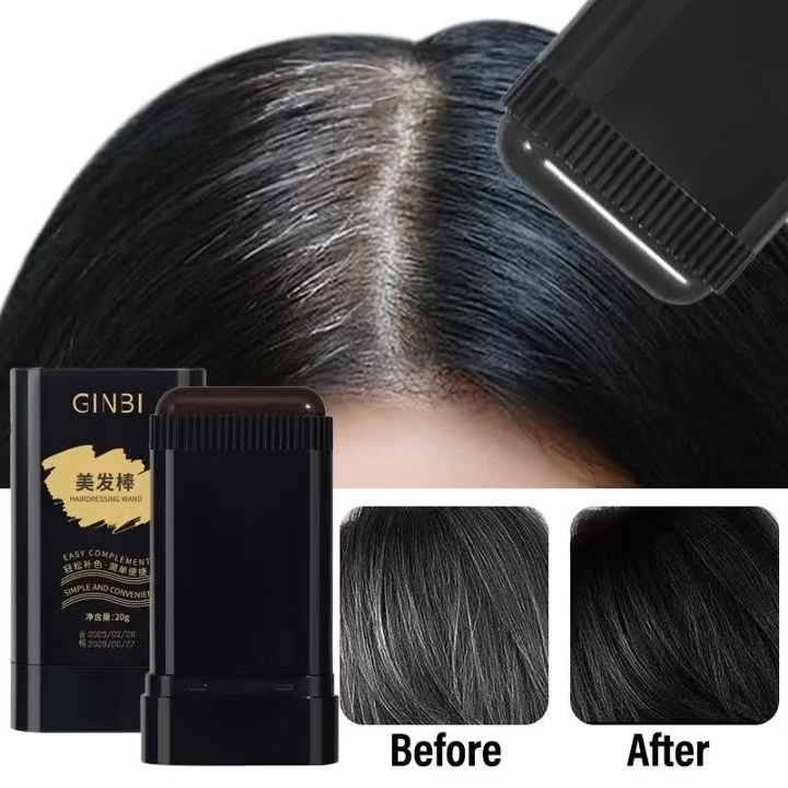 Hair Color Stick for White Hair Coverage | Hairdressing Stick | Waterproof and Sweat-Proof Hair Dye Comb for Temporary Hair Color 20gm