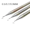 0.5 0.7 0.9mm Metal Mechanical Pencil with Eraser Set 2B/HB Lead Art Sketch Drawing Supplies Automatic Pencil Writing Stationery. 