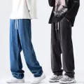 M-5XL Teenage Jeans Appear Slim and Loose Fitting Casual and Versatile Sportswear Pants Straight Leg Trendy Jeans. 