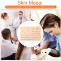 Silicone Human Traumatic Skin Model Reusable Skin Wounds Suture Teaching Module For Medical Student Exams And Learning Practicng. 