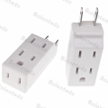 3 in 1 American Standard Power Plug Adapter US 2 Pins Male To Female NEMA 1-15R US 2 Pin To 3 pins Socket.