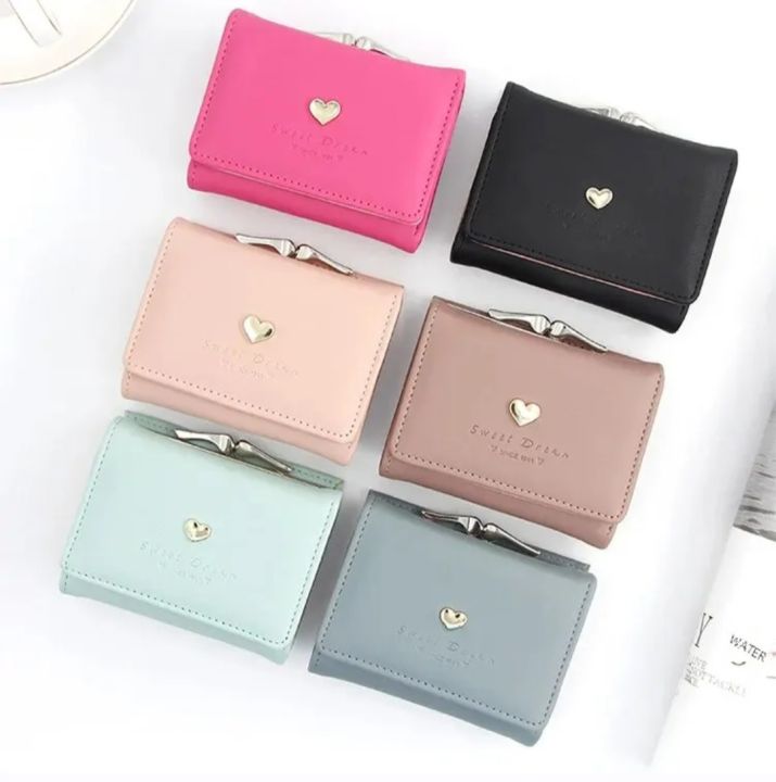Women's Heart Pattern Storage Wallet | Compact PU Mini Wallet | Coin Purse