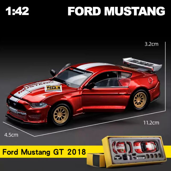 CCA%201/42%202018%20Ford%20Mustang%20GT%20Alloy%20Model%20Car%20Diecast%20Metal%20Assembly%20Modification%20Series%20Miniature%20Vehicle%20Collection%20Toy%20Car%20-%20Image%208