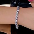 Fashion Women's Crystal Cubic Zirconia Bracelets Silver Color Bracelet Weight Loss Magnetic Therapy Bracelet Health Jewelrys. 