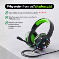 Best Gaming Headphones with Mic for PC, Pubg Mobile, PS4, Laptop - 360 Surround Sound Super Bass Over the Ear Wired Head Phones Headset for Gaming with Noise Cancelling Micophone - White Headphone - By FunBug. 